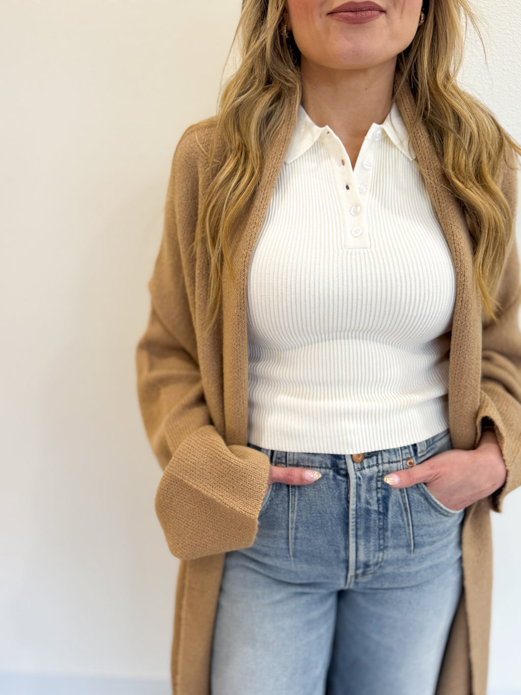 Sage Collared Rib Knit Tank