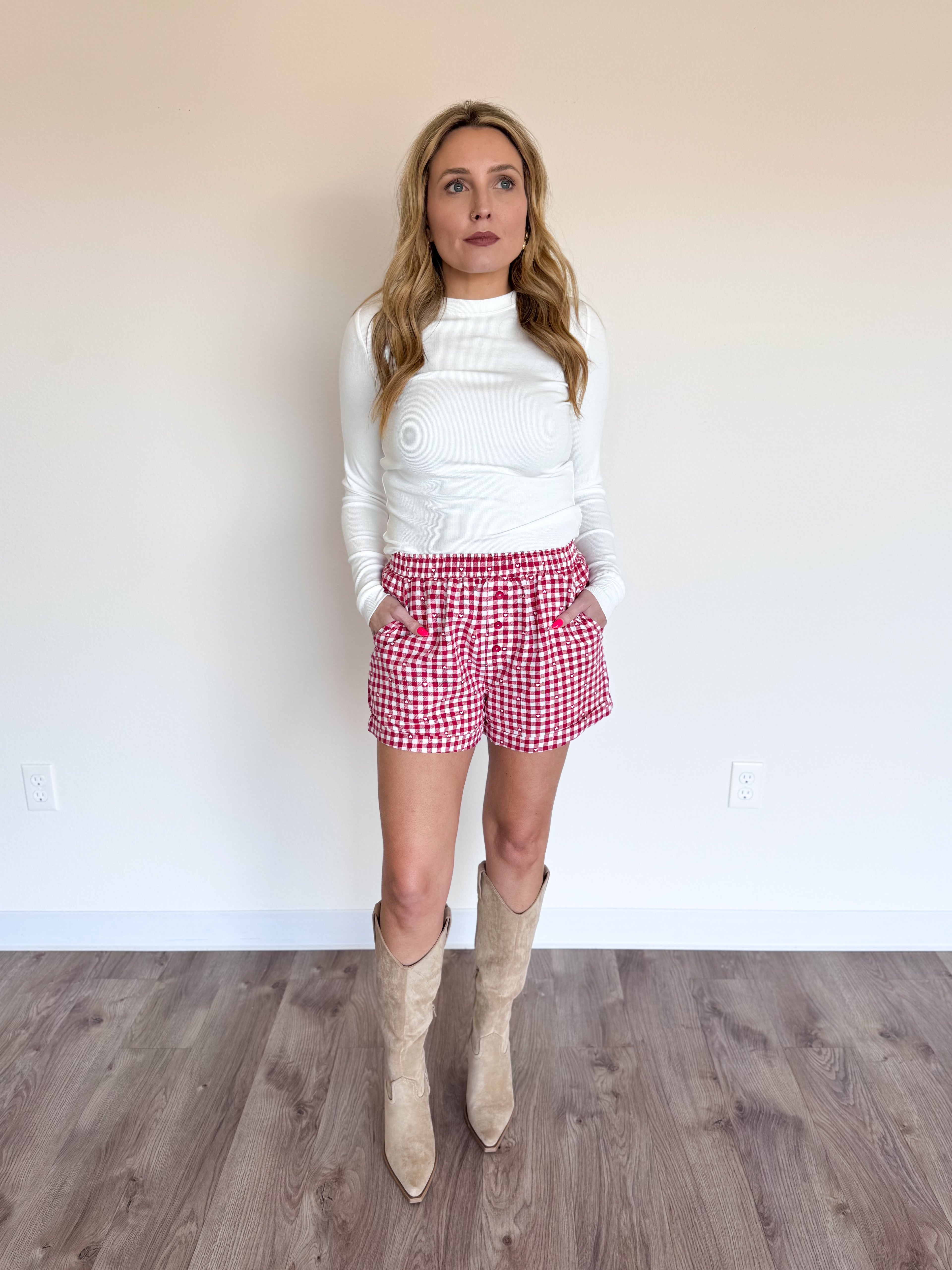 Daphne Ribbed LS Top in White