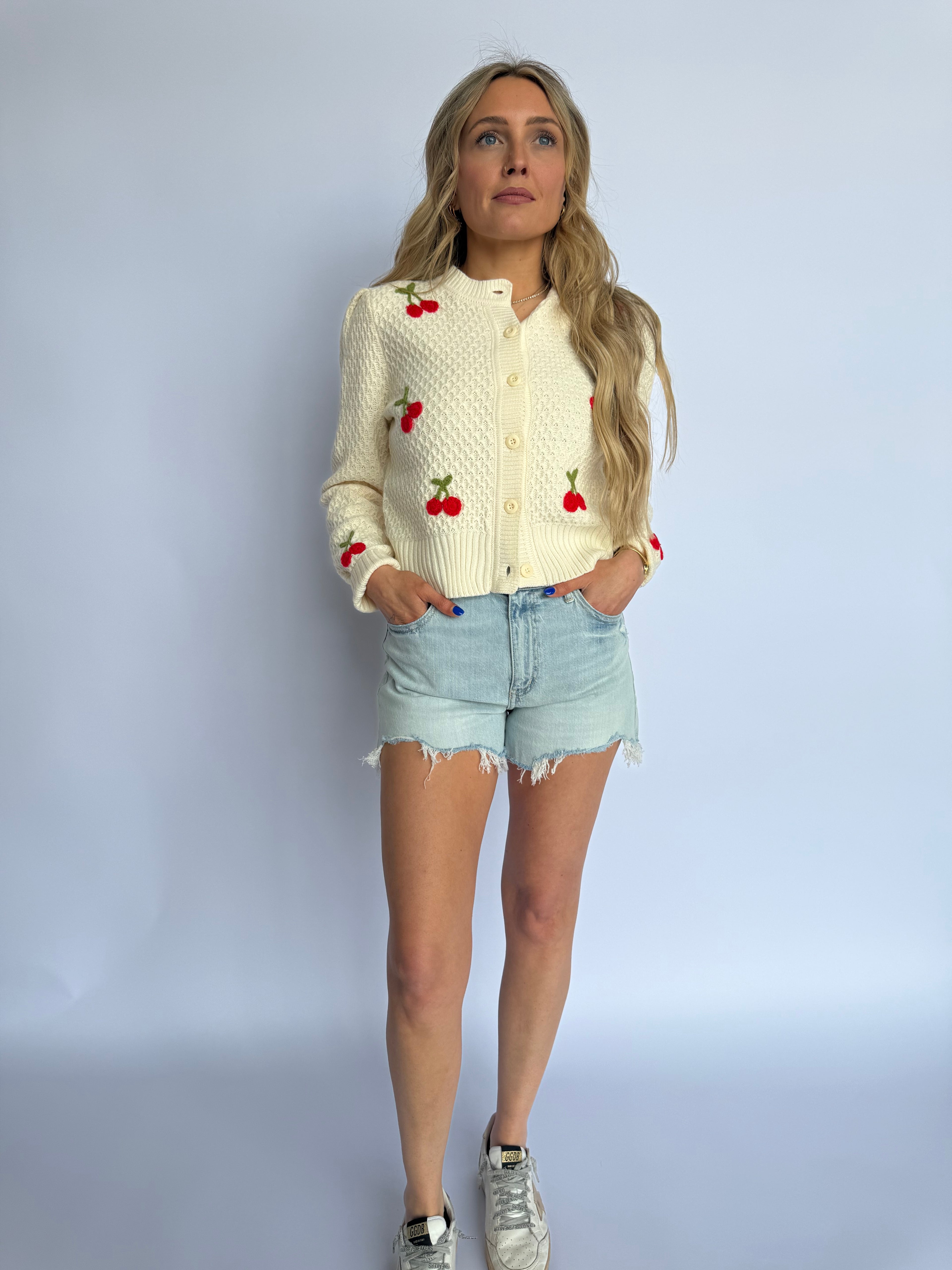 Cherise Crochet Cherry Cardigan