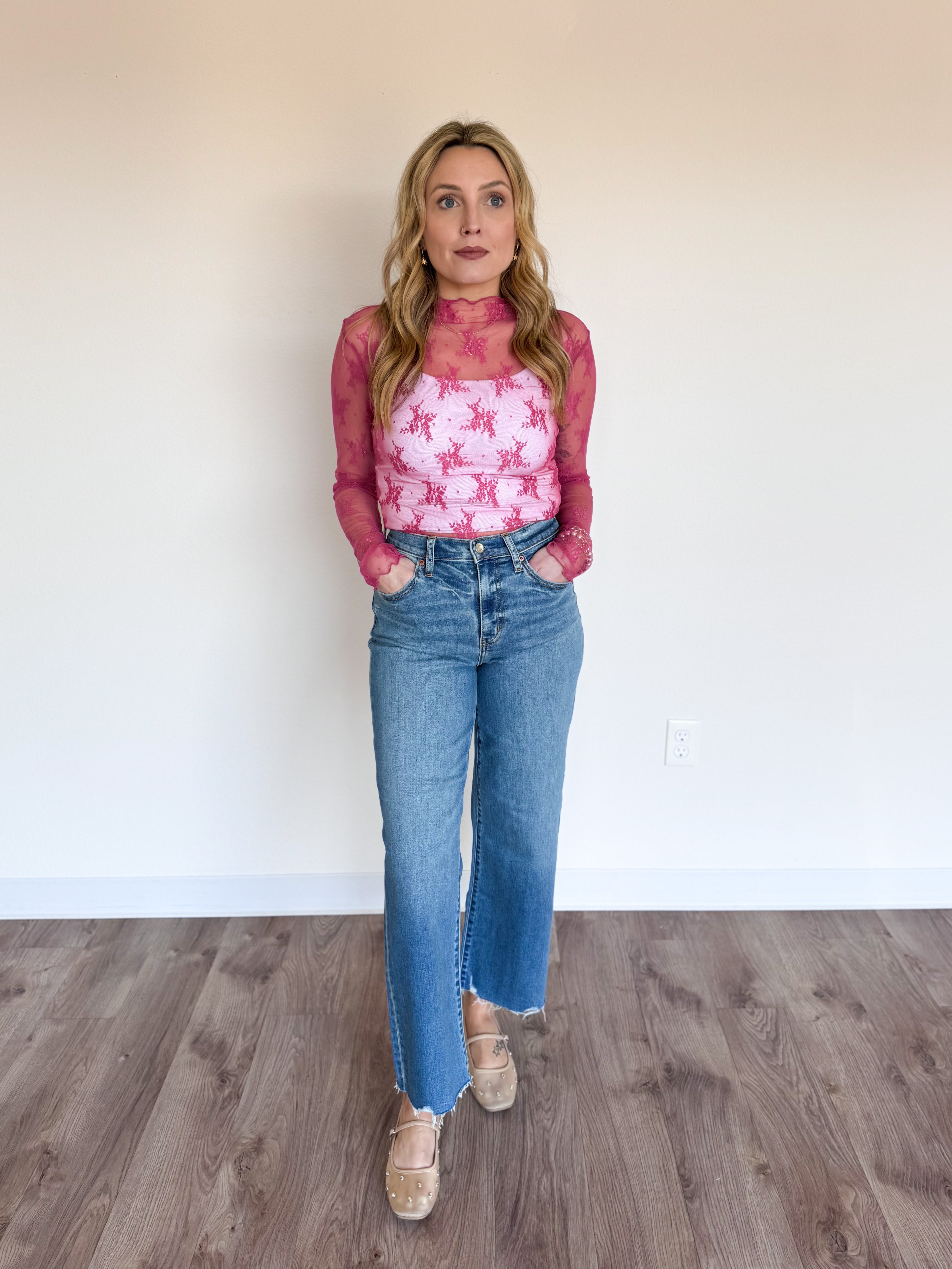 Tipper Lace Top in Rose