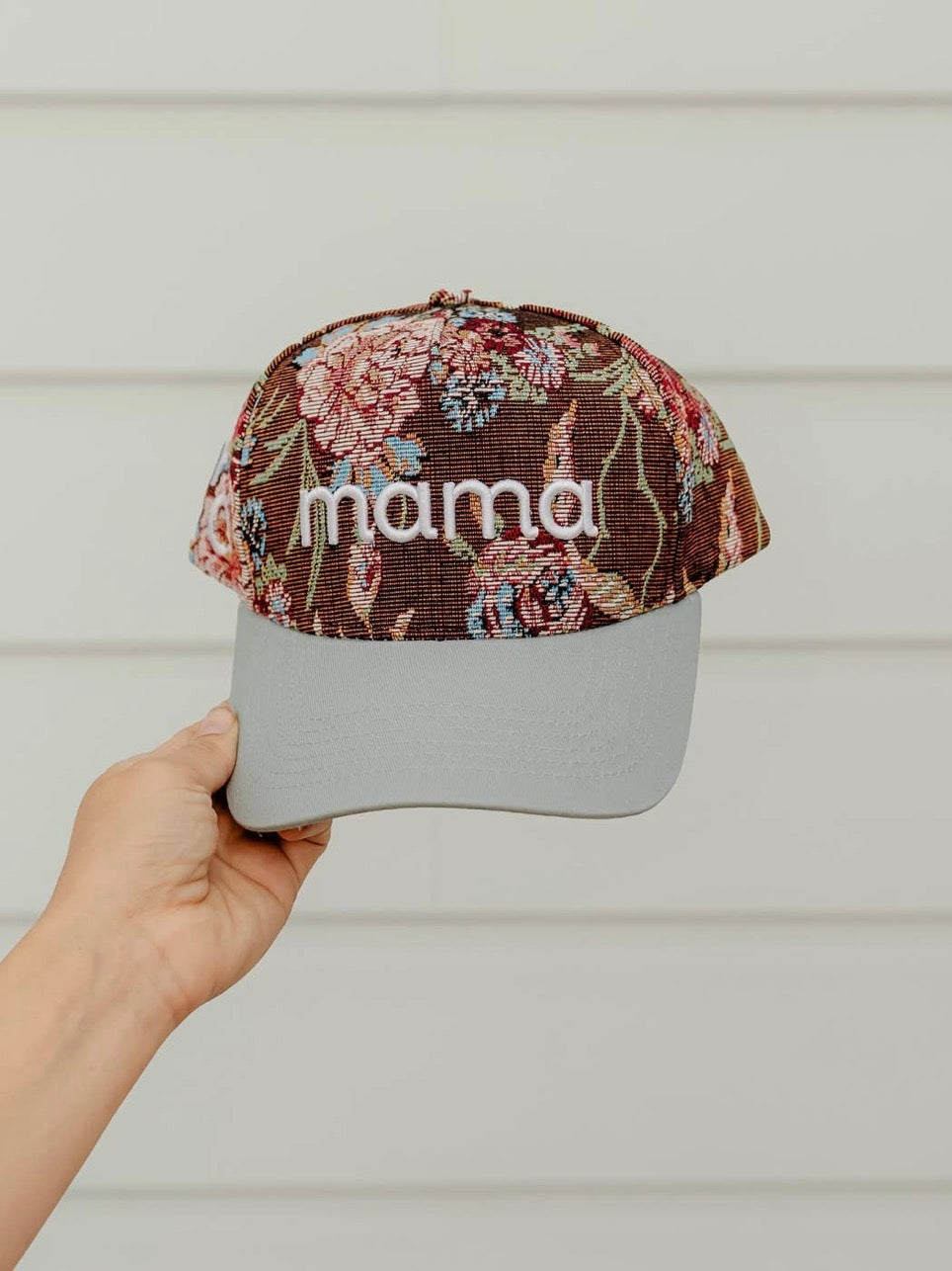 Mama Floral Embroidered Hat