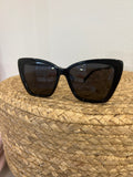 Diff Becky II Sunglasses in Black + Dark Smoke