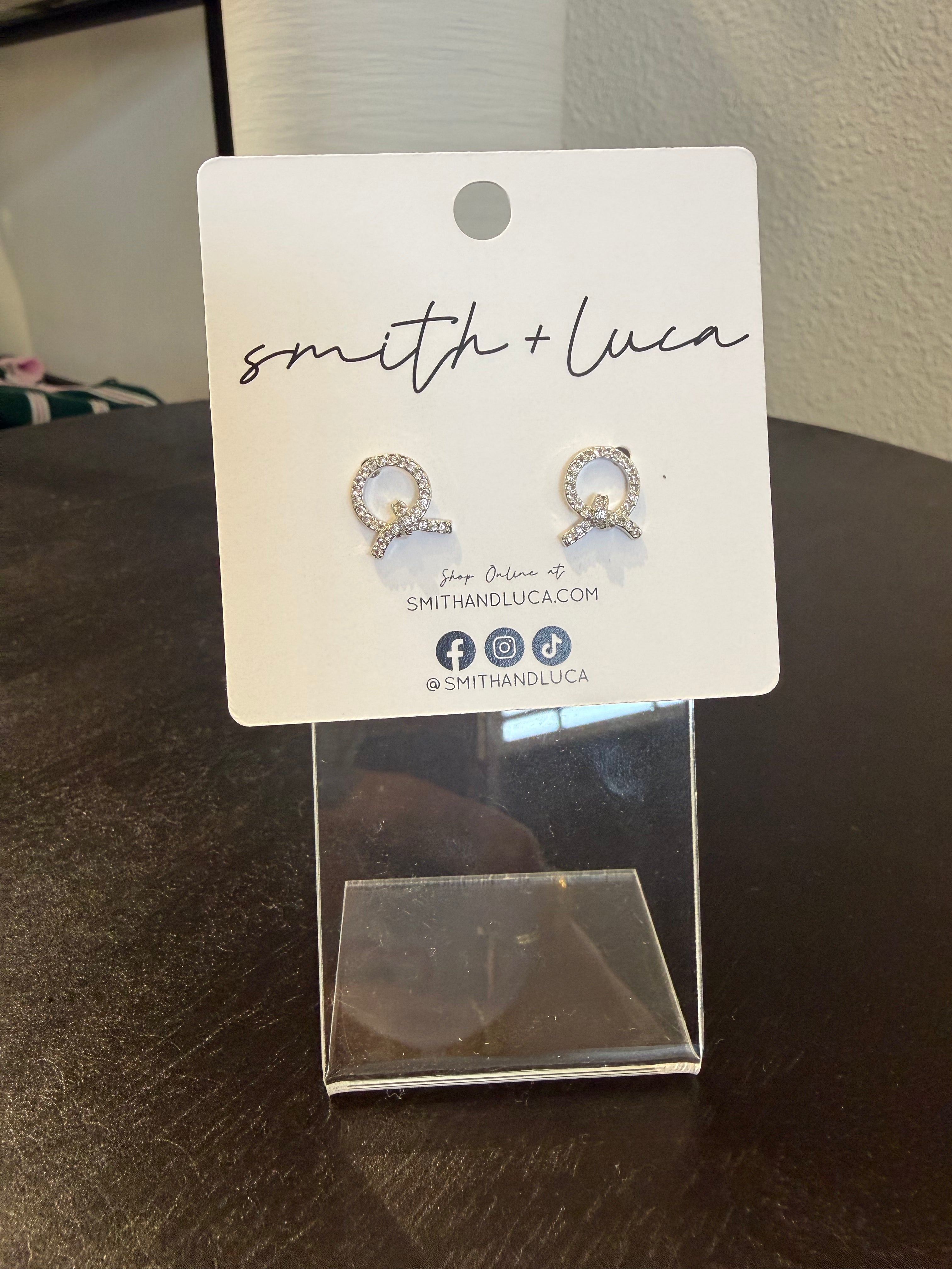 Evelyn Knot Earrings in Silver