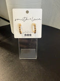 Melissa Beaded Hoops in Gold