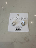 Hannah Sparkle Huggie Hoops in Silver