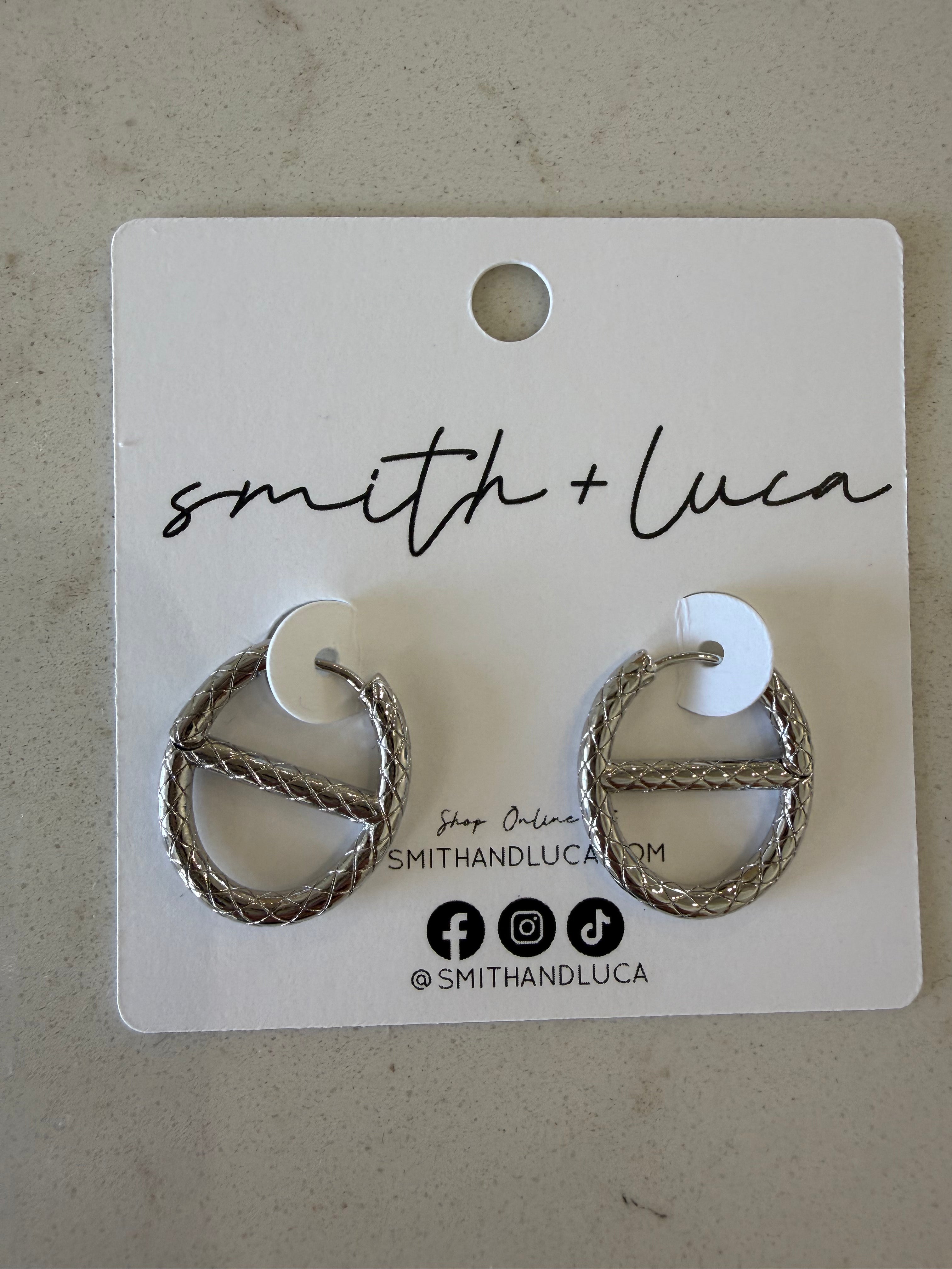 Teresa Textured Tab Earrings in Silver