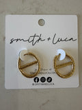 Teresa Textured Tab Earrings in Gold