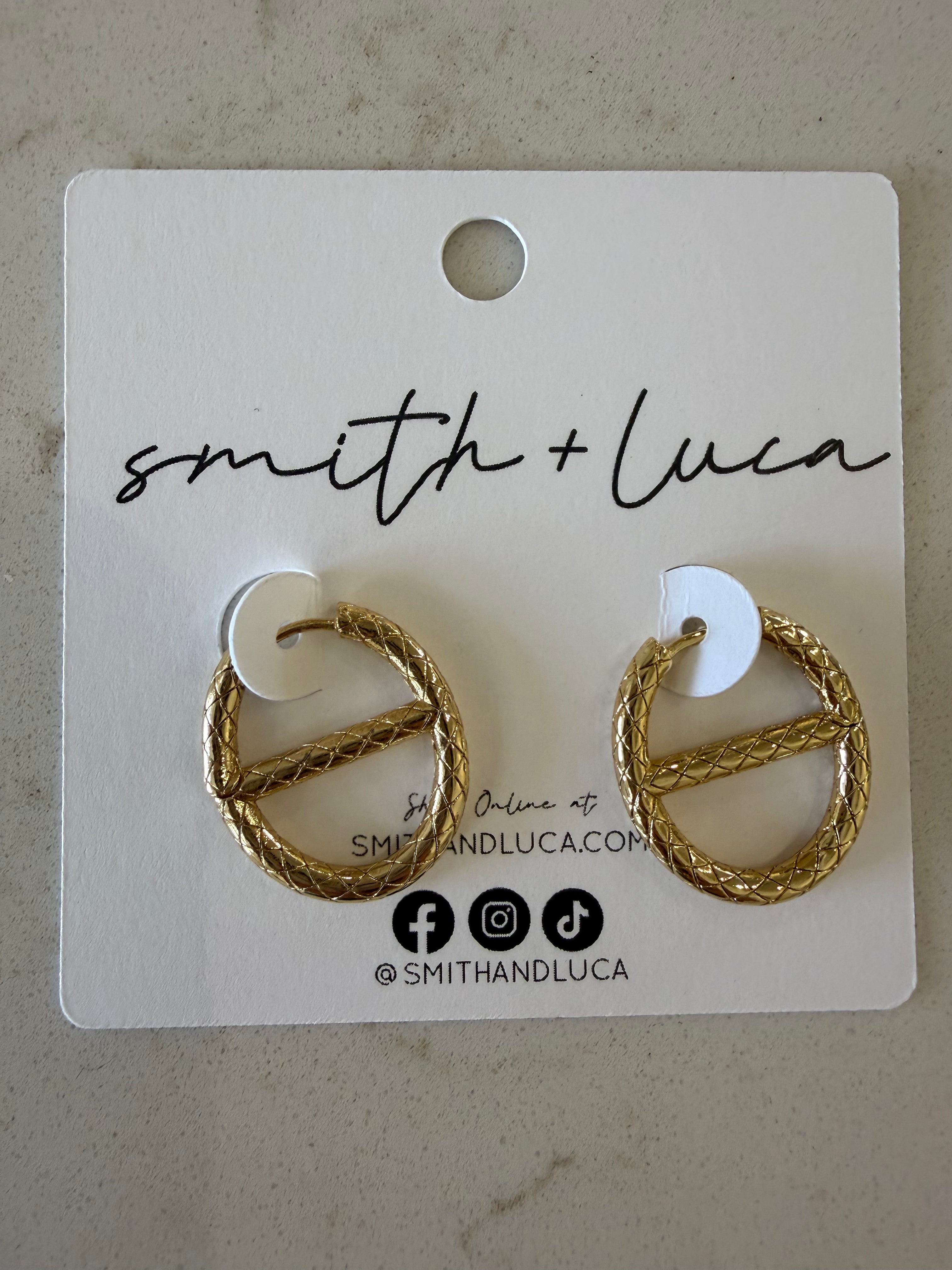 Teresa Textured Tab Earrings in Gold