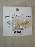 Elaine Triple Layered Silver Hoops
