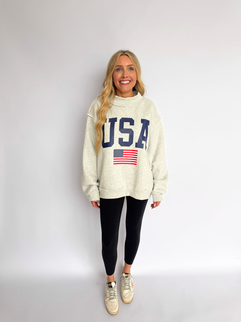 Sailor USA/America Reversible Mock Neck Sweatshirt