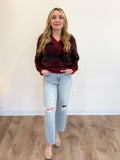 Liora V-Neck Plaid Sweater
