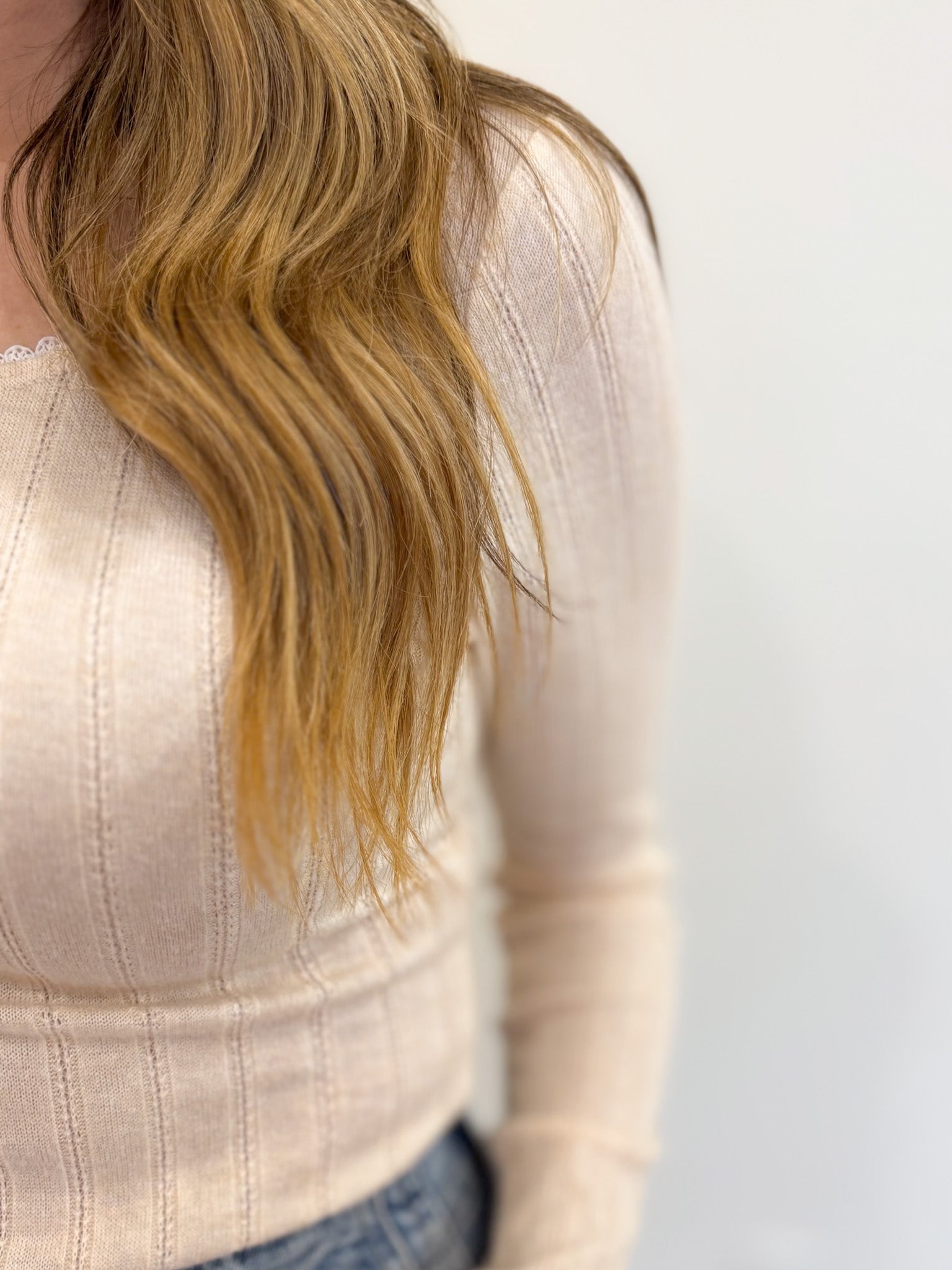 Violetta LS Bodysuit in Cream