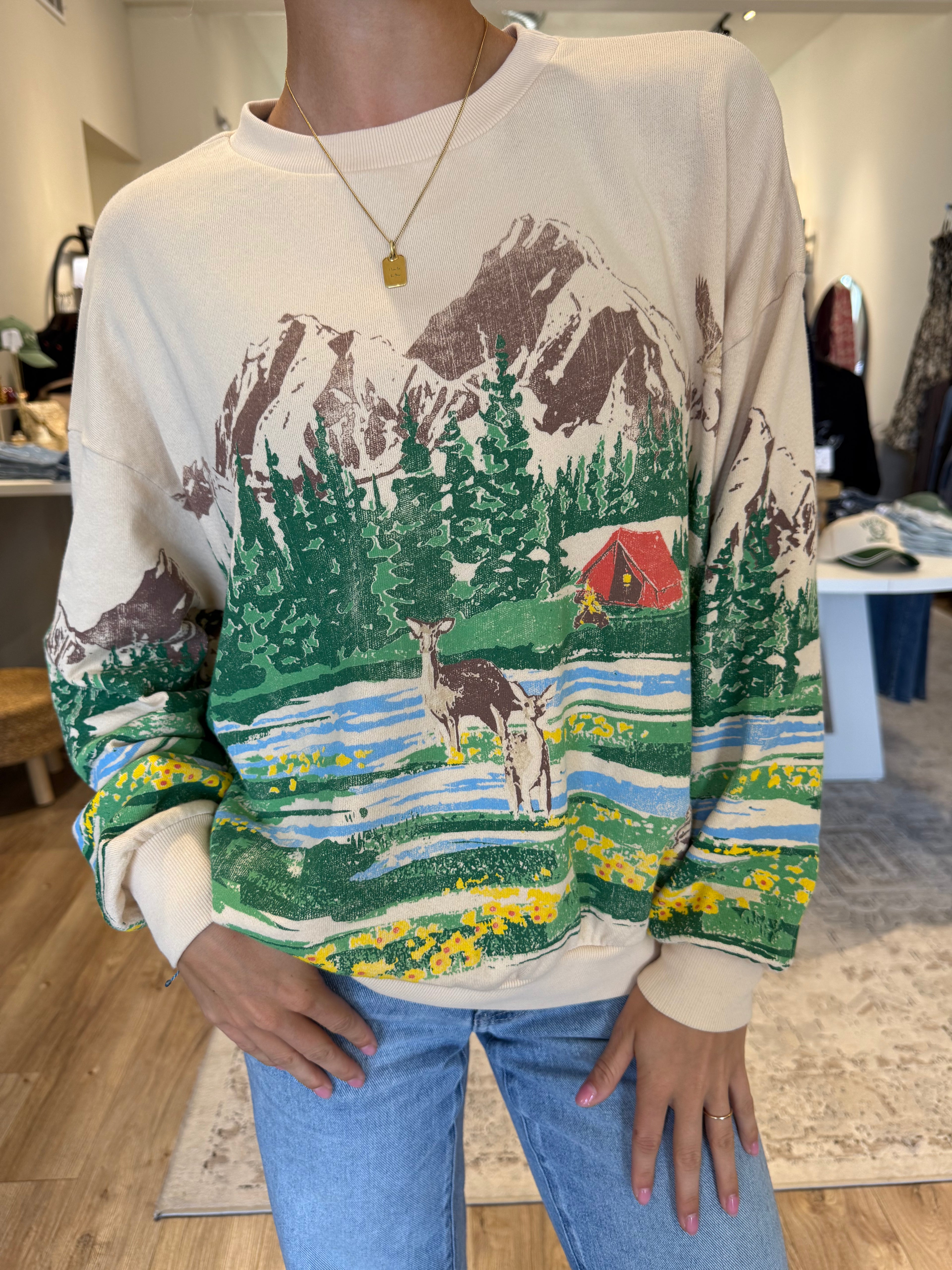 Kinsley Campsite Oversized Crewneck Sweatshirt