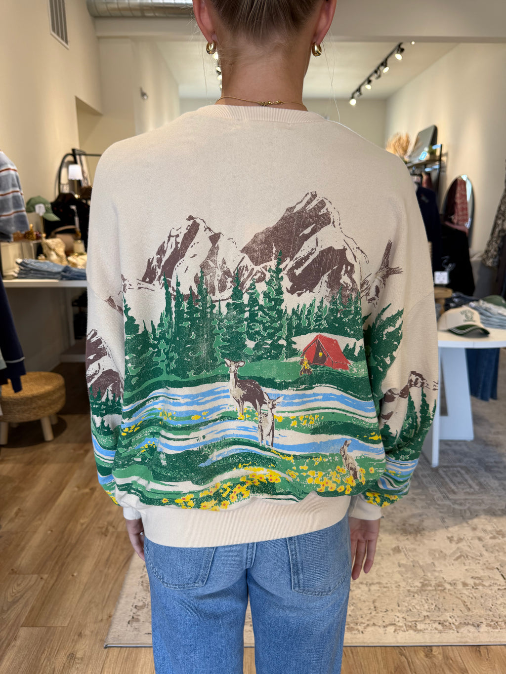 Kinsley Campsite Oversized Crewneck Sweatshirt