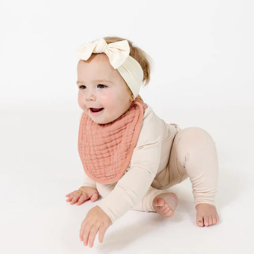 Cloud Muslin Bib 2 Pack - Rose