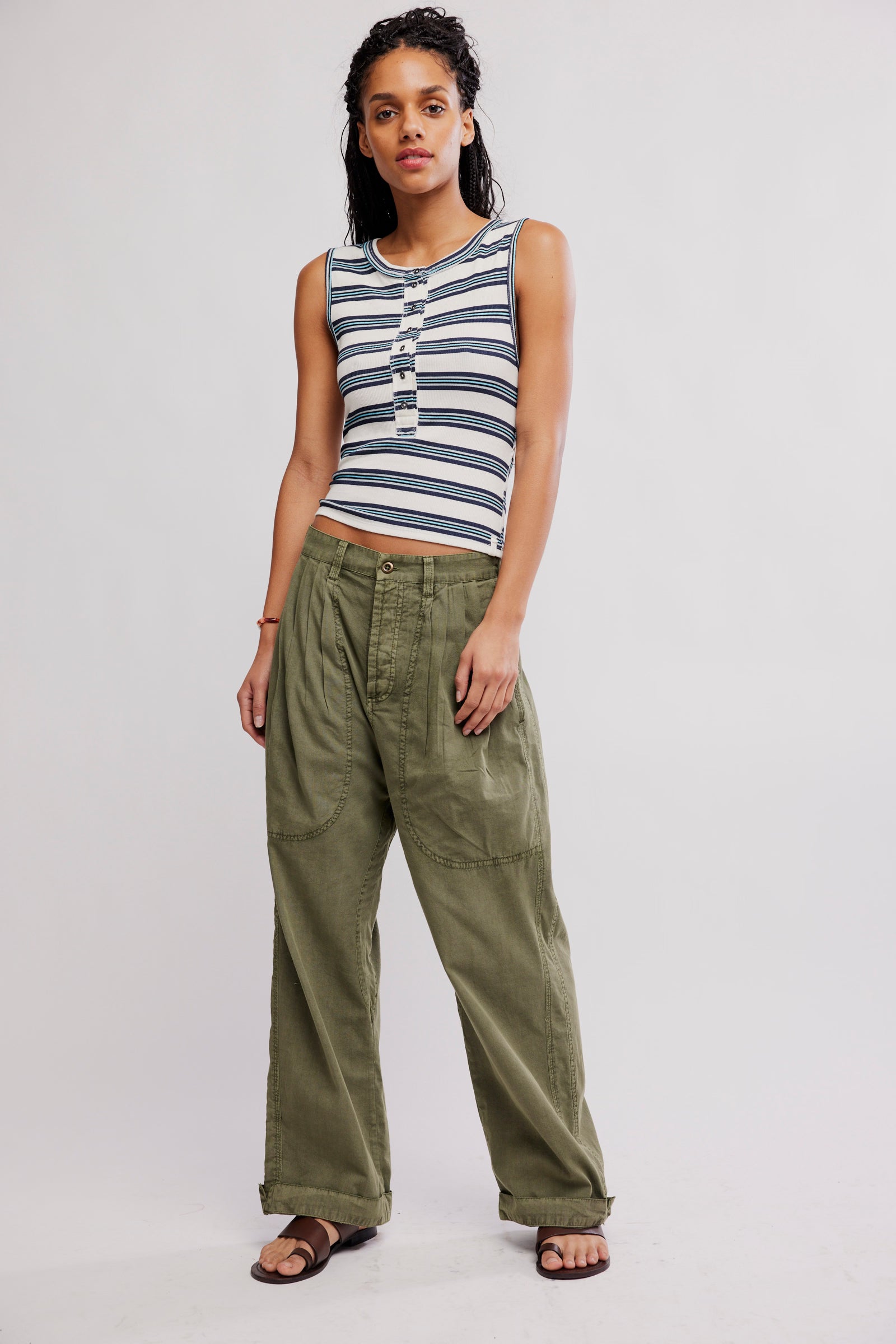 Jamie Henley Striped Tank in White Combo