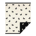Bella Sleep Throw Blanket in Black Bow