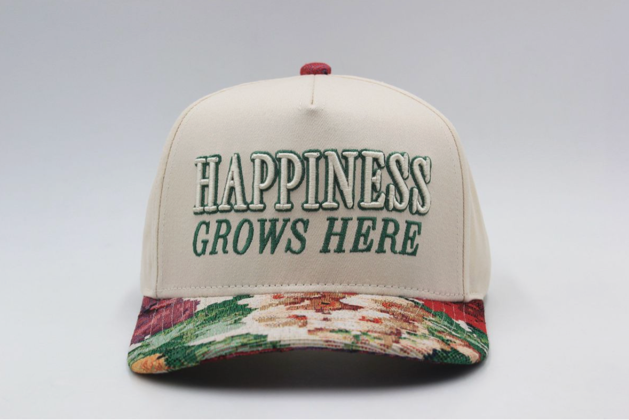 Happiness Grows Here Hat