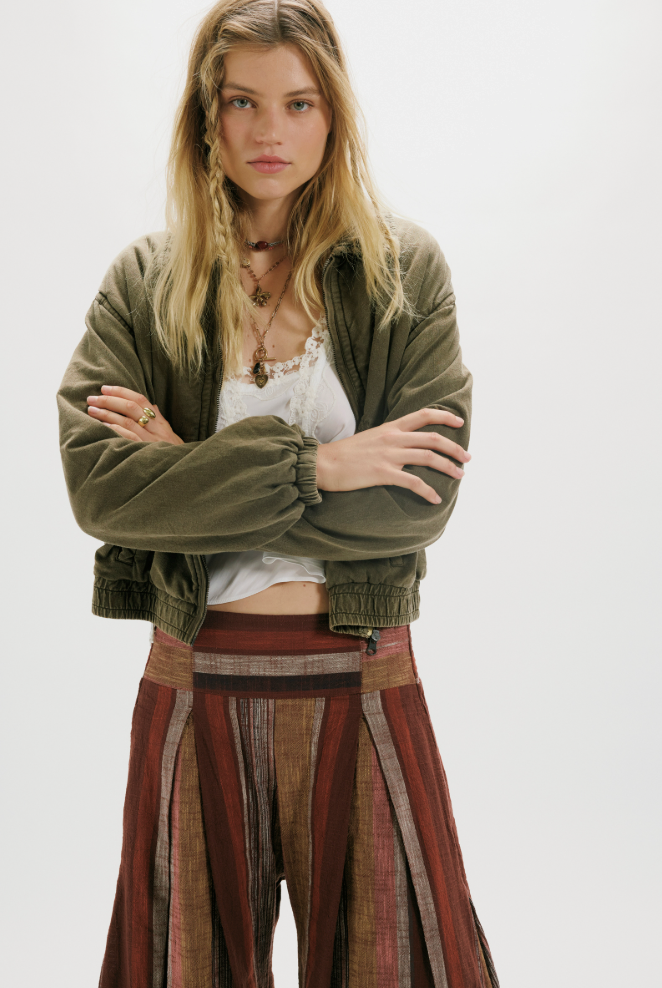 Birdie Washed Jacket in Olive