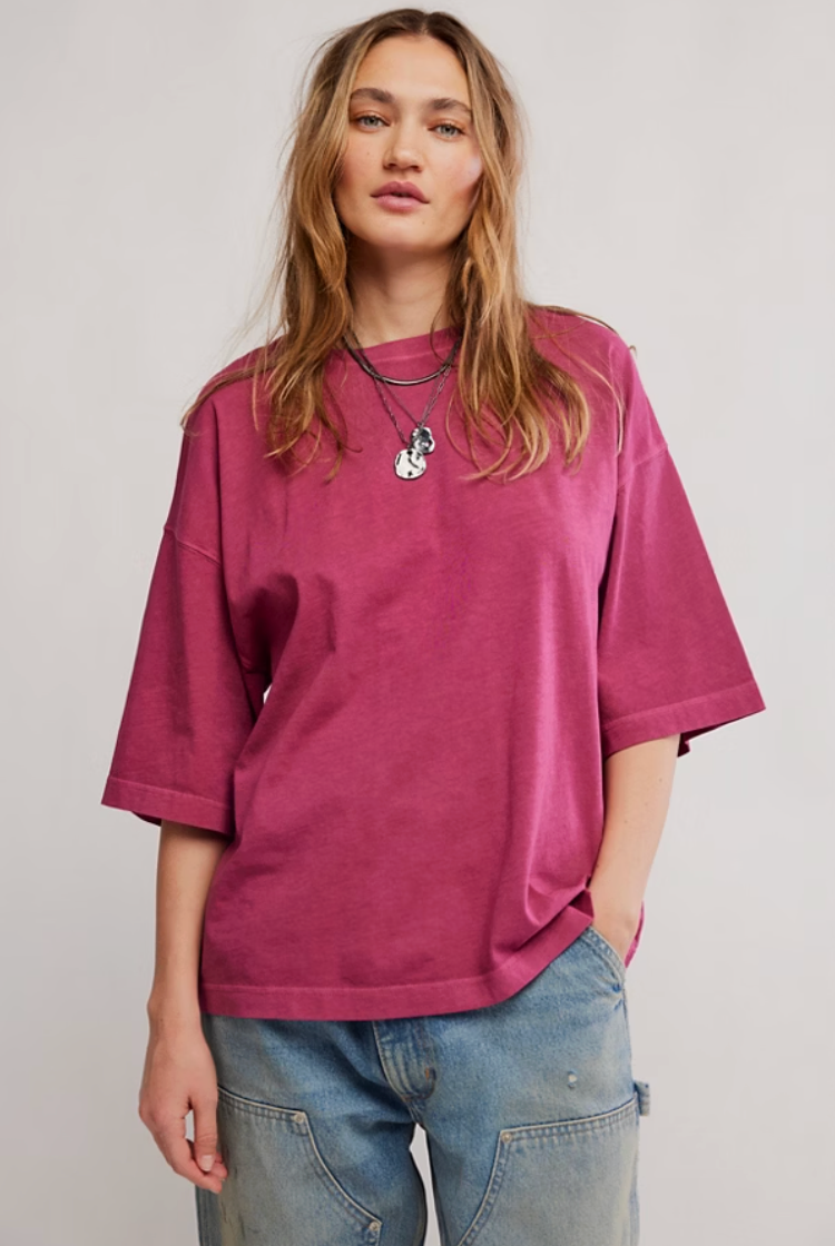 Perfect Oversized Tee in Glass Roses