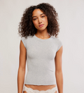 So Soft Seamless Baby Tee in Heather Grey
