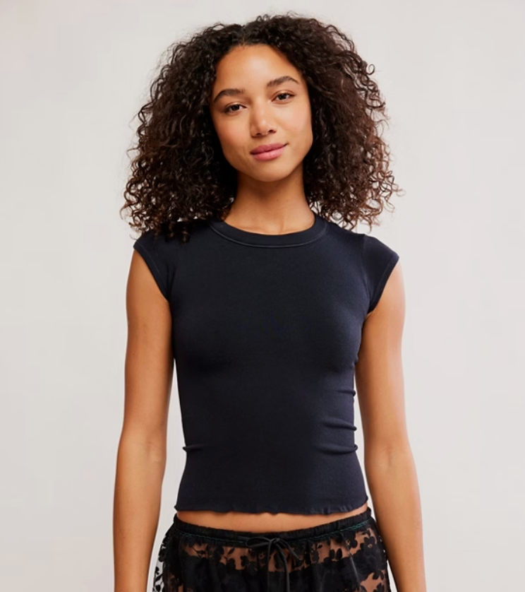 So Soft Seamless Baby Tee in Black