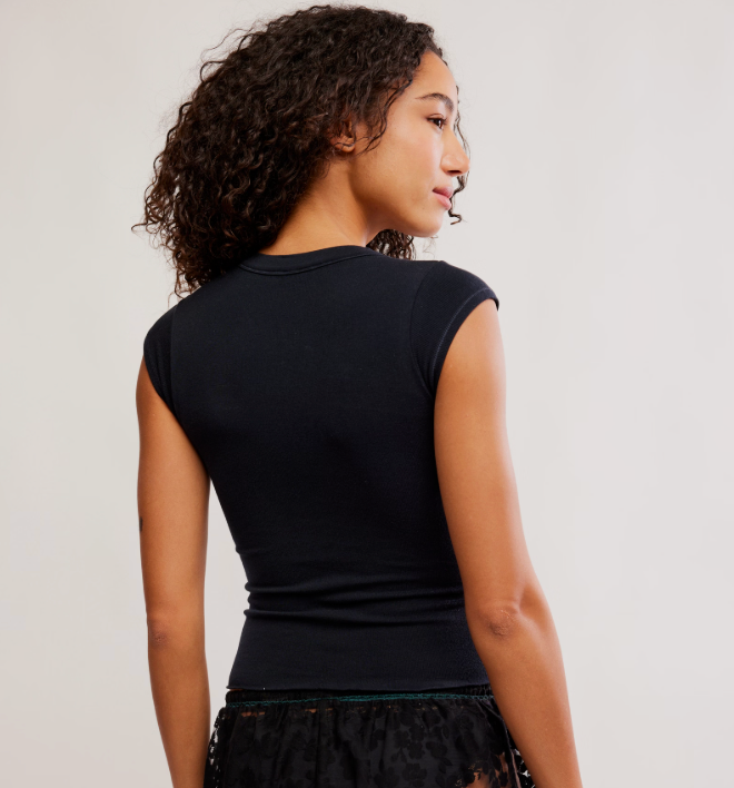 So Soft Seamless Baby Tee in Black