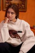 Aitana Mallard Embroidered Mockneck