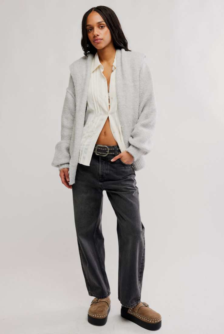 Thistle Hooded Cardi - Grey Combo