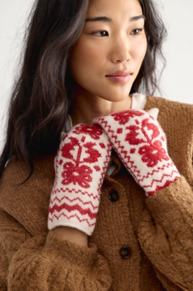 Folk Mitten - Red Combo