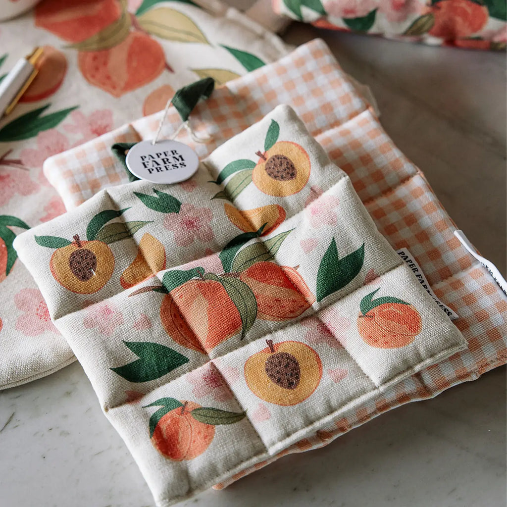 Pot Holder Set - Peach Blossom