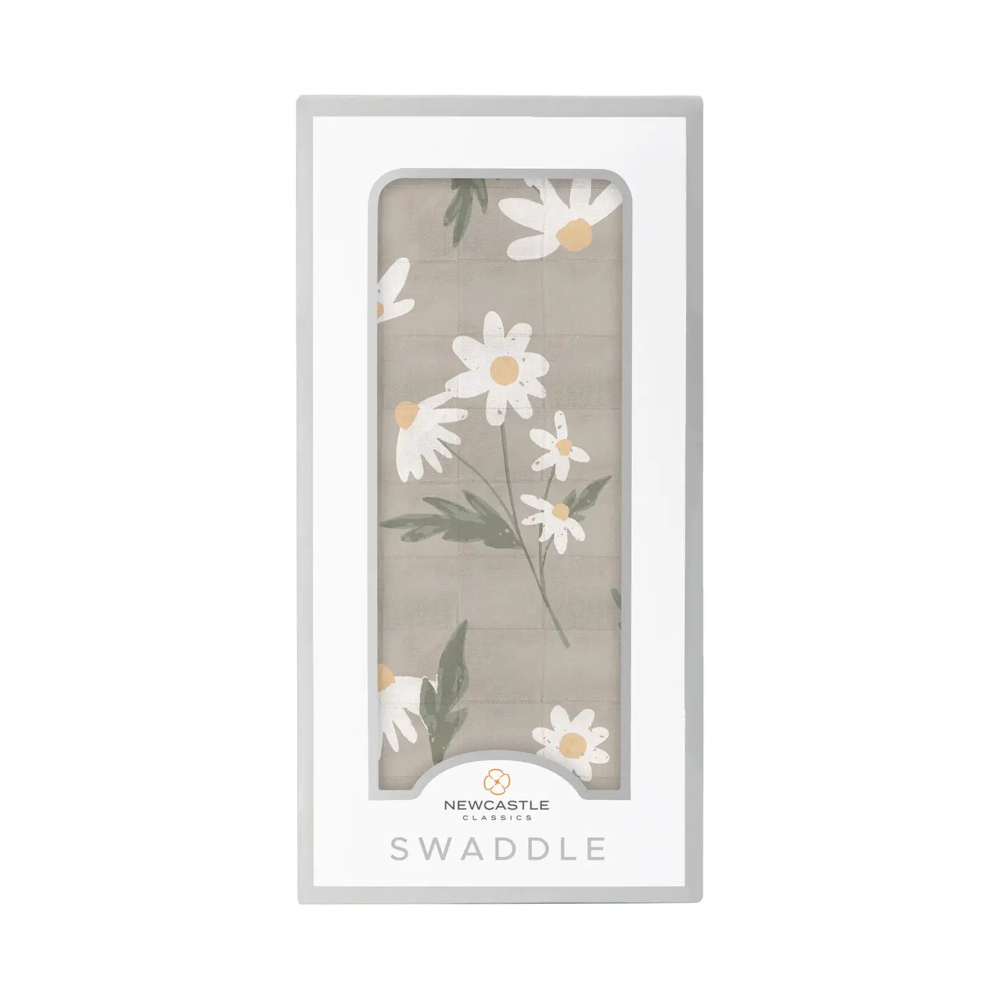 White Daisy Bamboo Swaddle