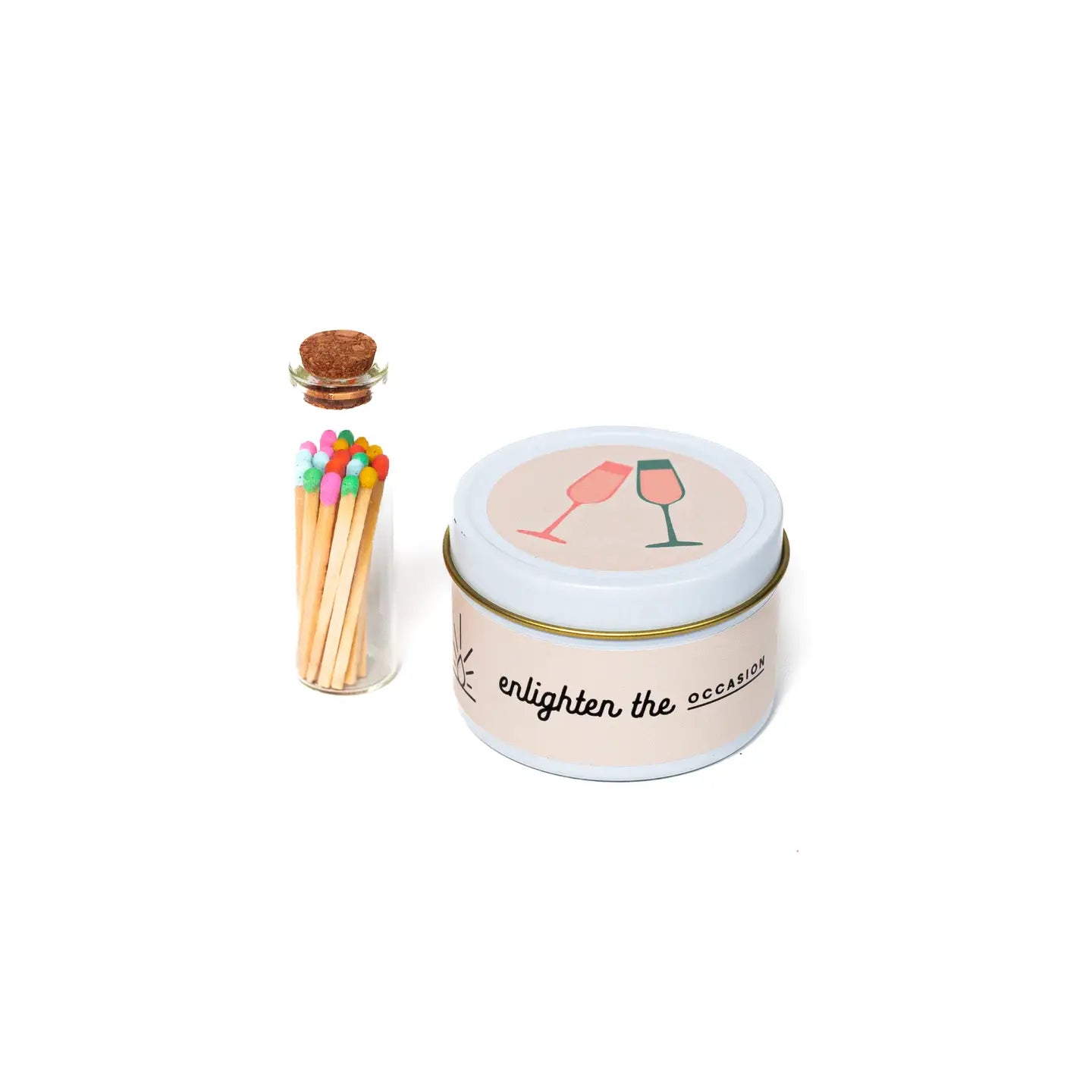 Scented Candle + Matches Set - Cheers