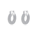 Sahira Connie Pave Hoop Earrings
