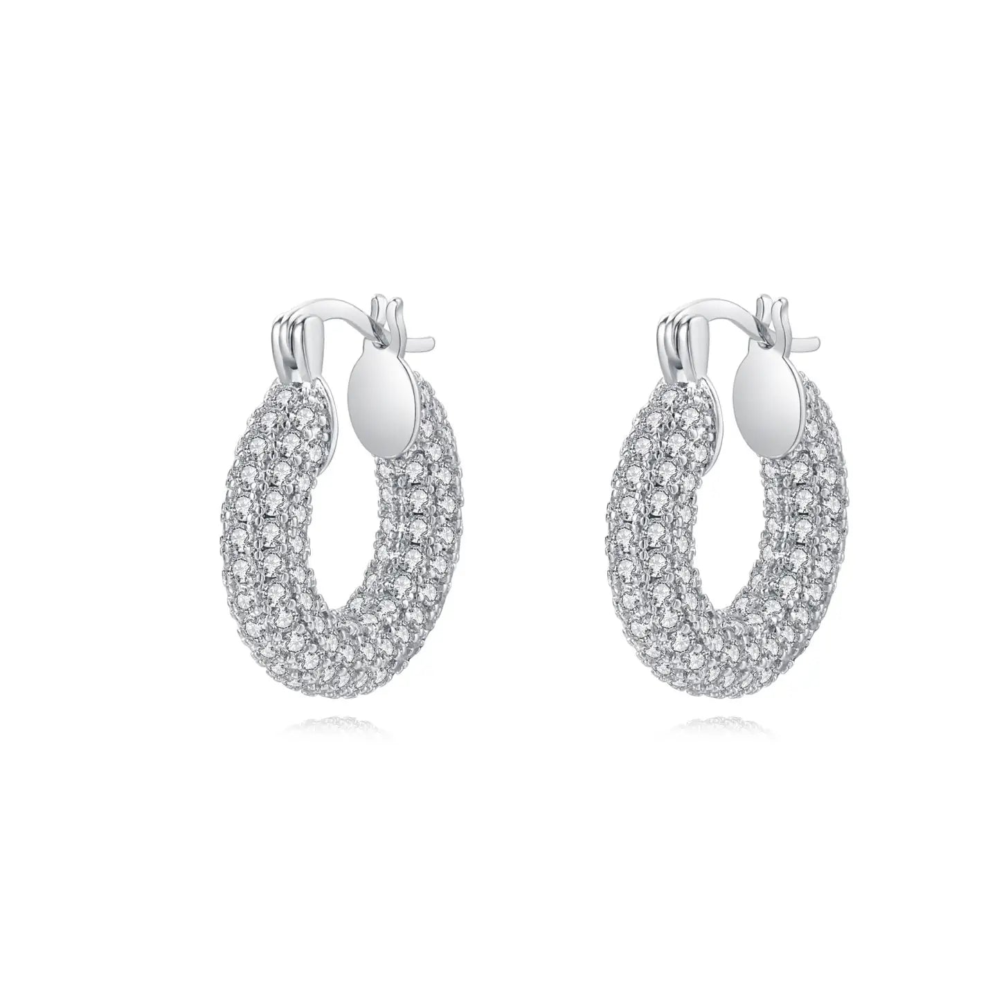 Sahira Connie Pave Hoop Earrings