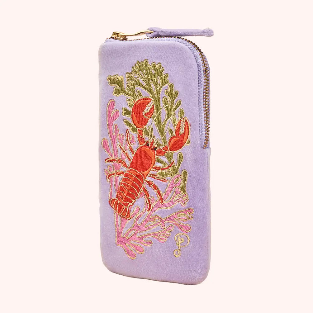 Velvet Glasses Pouch - Lobster Buddies