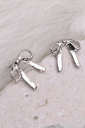 Isabella Bow Earrings in Silver