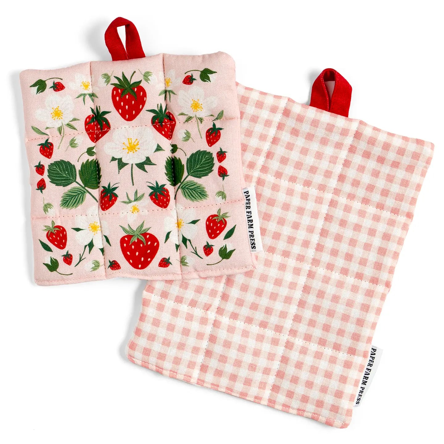 Pot Holder Set - Strawberry Patch