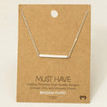 Madilynn Bar Necklace in Silver