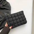 Marty Quilted Puffy Pouch in Black