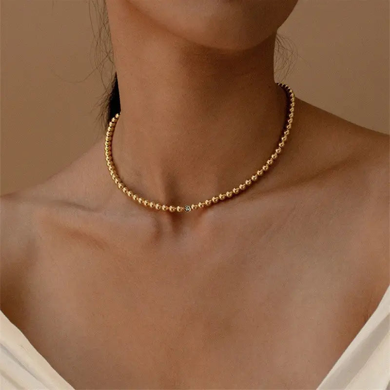 Payton Beaded Necklace in Gold