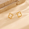 Alison Clover Stud Earrings in Gold