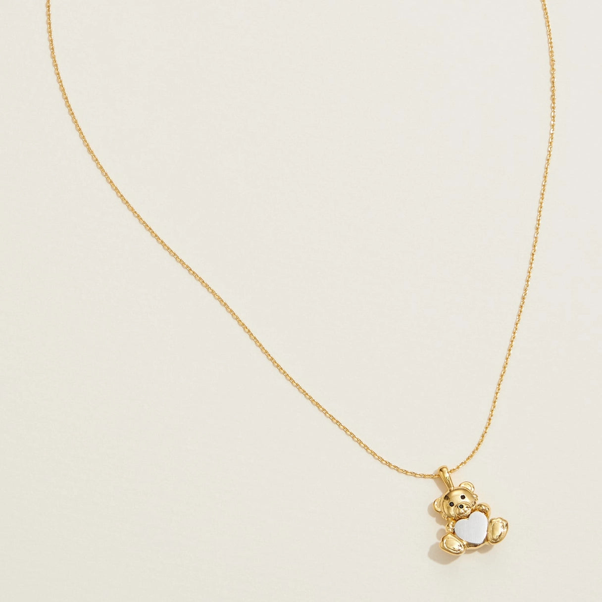 Valentina Teddy Bear Necklace in Gold