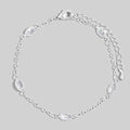 Jovielle CZ Bezel Station Bracelet in Silver