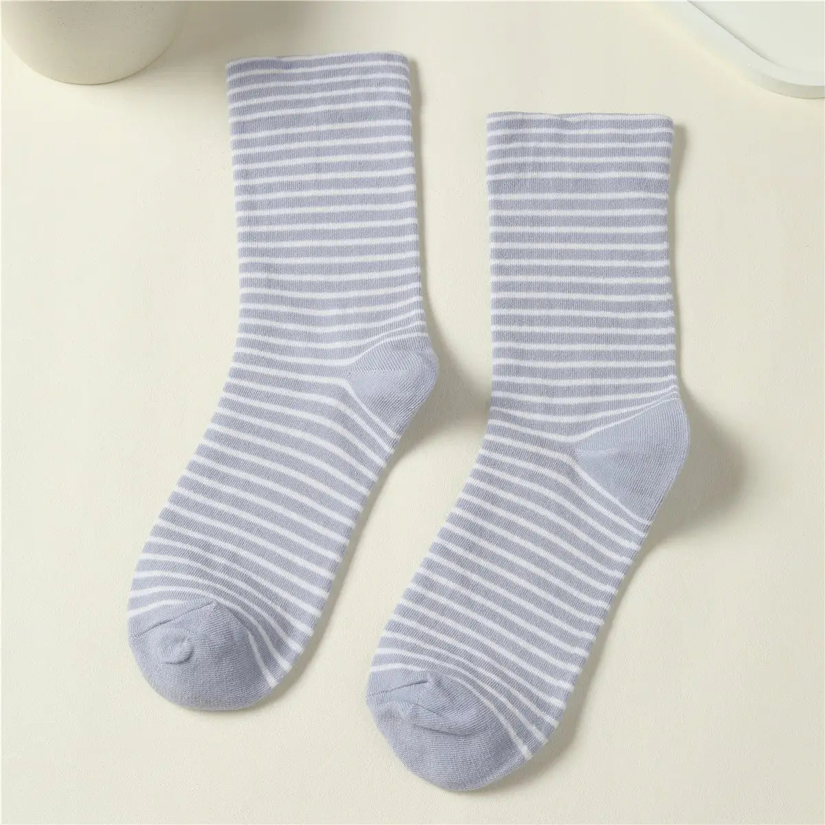 Tiffany Striped Cotton Crew Sock