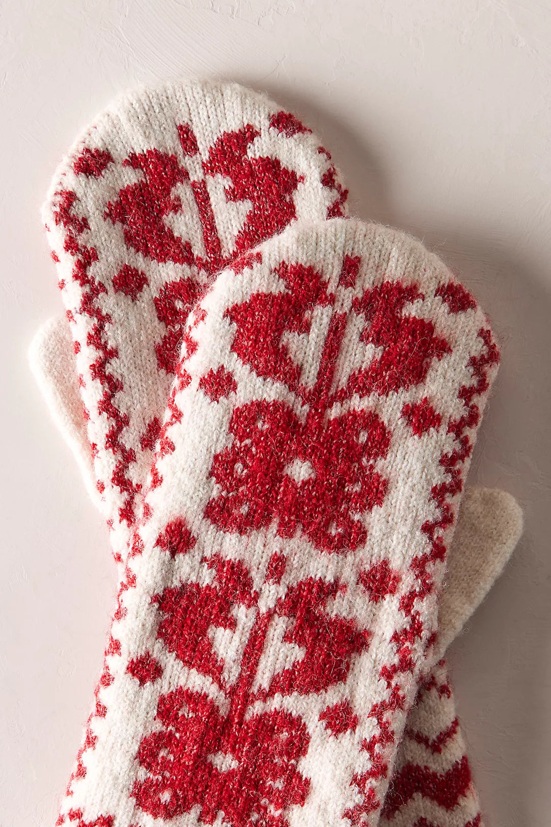 Folk Mitten - Red Combo