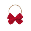 Sweater Bow - Red Chunky Knit