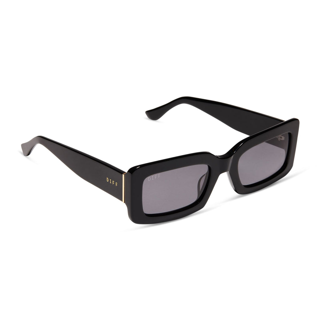 Diff Indy Sunglasses in Black + Grey Polarized